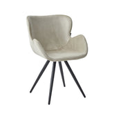 Chaise de salle à manger Anabella - Velours beige